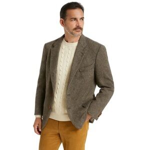 Craft and borrow, Tweed Classic Mens Blazer with Brown Buttons, Size 46R